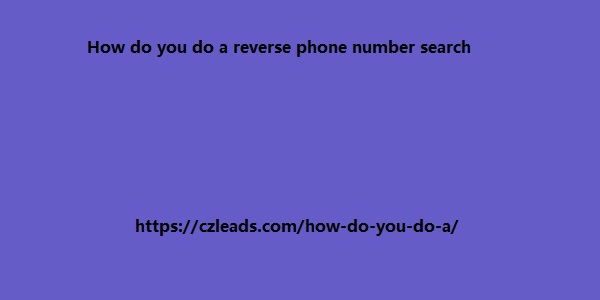 How do you do a reverse phone number search