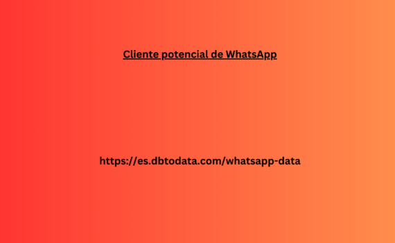 Cliente potencial de WhatsApp