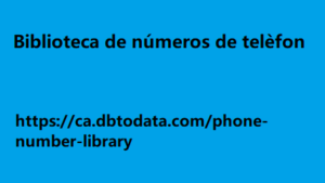 Biblioteca de números de telèfon