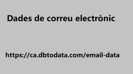 Dades de correu electrònic