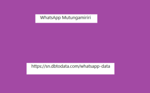 WhatsApp Mutungamiriri