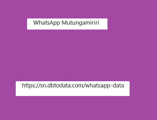 WhatsApp Mutungamiriri