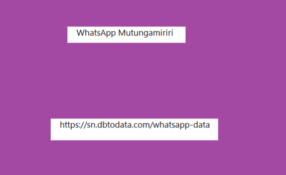 WhatsApp Mutungamiriri