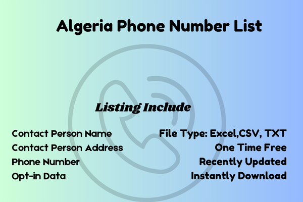 Algeria phone number list