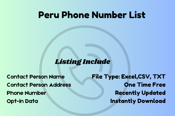 Peru phone number list