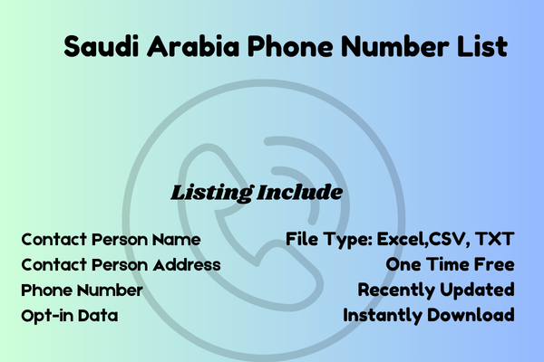 Saudi Arabia phone number list