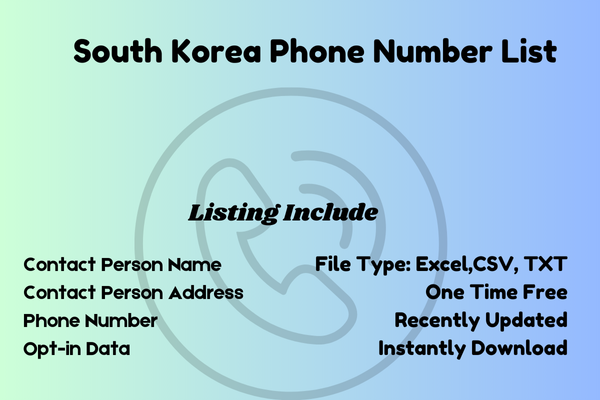 South Korea phone number list